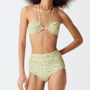 J.Crew High Waisted Bikini in Liberty® Eliza's Yellow Size M (top and bottom)
